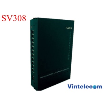 Analog telephone switch PABX / PBX Phone System SV308 (3 lines and 8 extensions) - hot sell