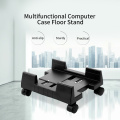 PC Case Desktop CPU Stand Holder Computer tower Rolling Wheels Adjustable Wide Mobile ABS Plastic Pulley Case Slide Black