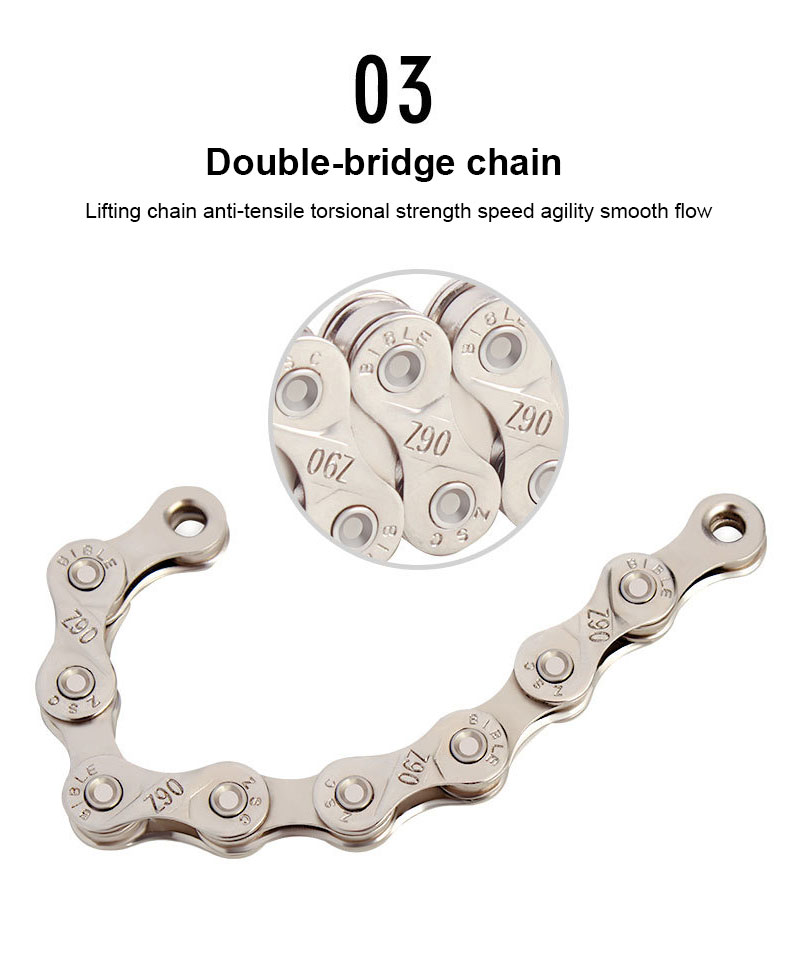 Bicycle Chains Mountain Bike Parts Bicycle Chain Single 6 7 8 9 10 11 Speed Velocidade MTB Chains 116L Silver Part Link