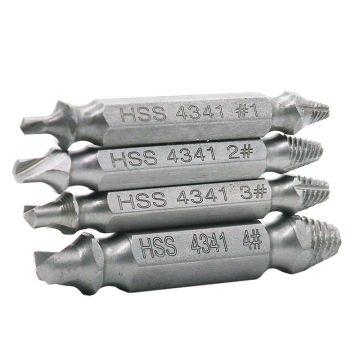 4pcs Damaged Screw Extractor Drill Bits Guide Set Broken Speed Out Easy out Bolt Stud Stripped Screw Remover Tool