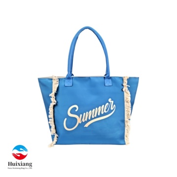 New Tassel Canvas Tote Bag with Gradient Color