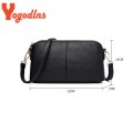 Yogodlns Vintage PU Leather Crossbody Bag Litchi Pattern Shoulder Bag Simple Sloid Color Messenegr Bag Leisure Shopping Handbag