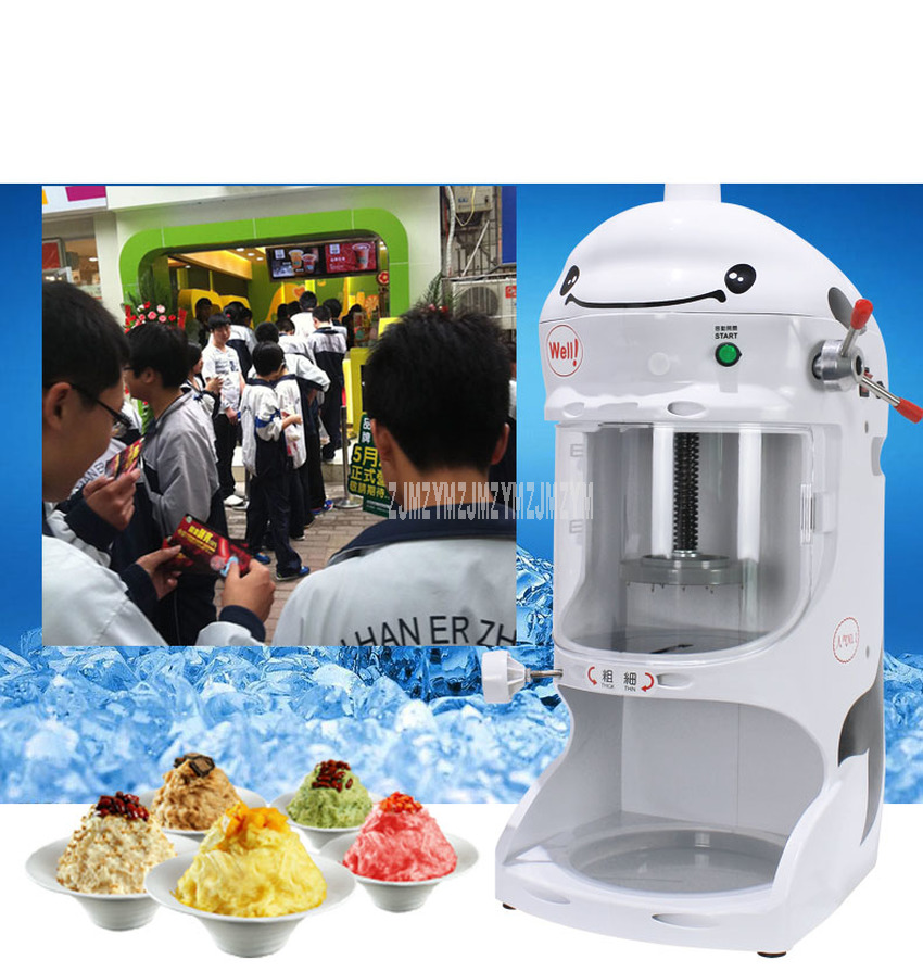 New Electric Automatic Ice Crusher Snow Ice Maker For Bar Equipment Commercial Use Ice Block Shaver Shaving Machine 350W 220V