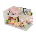 Diy Cottage Toy Building Model Doll House Furniture Diy 3D Wooden Miniature Dollhouse Toys Birthday Gifts for Child