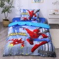Disney Avengers Iron Man Spiderman Bedding Set 100% Cotton Duvet Cover Flatsheet Pillowcases for Baby Boys Kids Birthday Gift