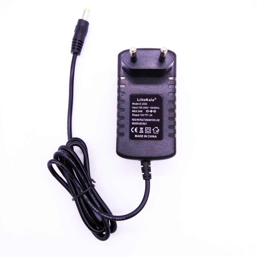 LiitoKala 12V 1.5A adapter for lii-260 lii-300, 12V 2A adapter for lii-400 lii-500 ,battery charger