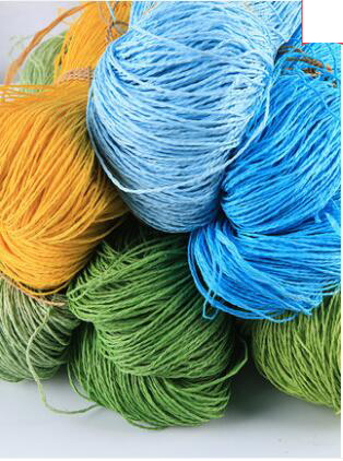 500g/Lot Summer Hat Yarn Yarn for Knitting Raffia Straw Yarn Crocheting Yarn for Handmade Hats Baskets Handcrafts