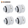 4pcs Barrow Black ,Silver ,White ,Gold G1/4" 12mm/14mm/16mm Hard Tube Hand Compression Fittings,Upgrade,Seller Highly Recommend