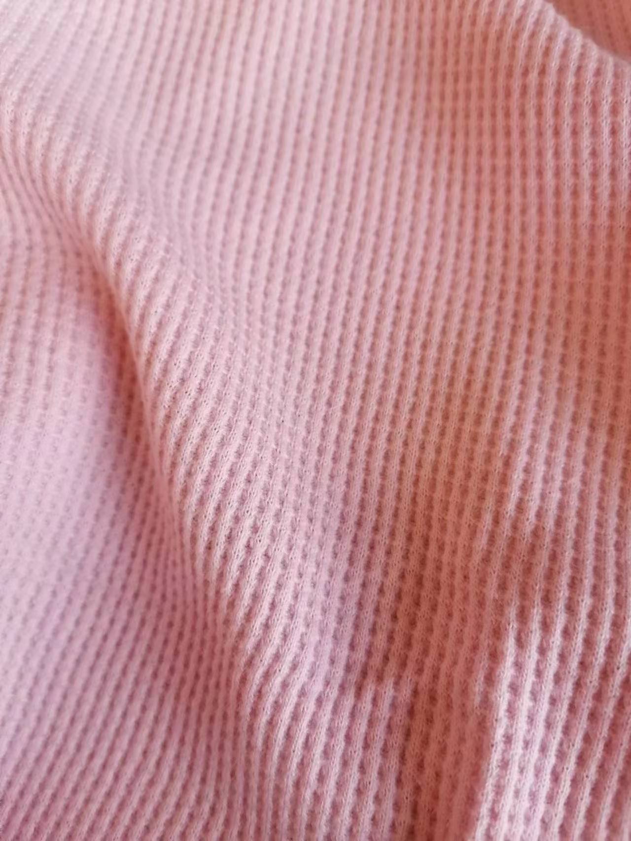 Knitted cvc small waffle check