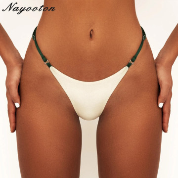 Solid Women Bikini Bottoms Swimming Suit Beachwear Sexy Bikini Bottom Women Thong G-string Swimwear Swimsuit