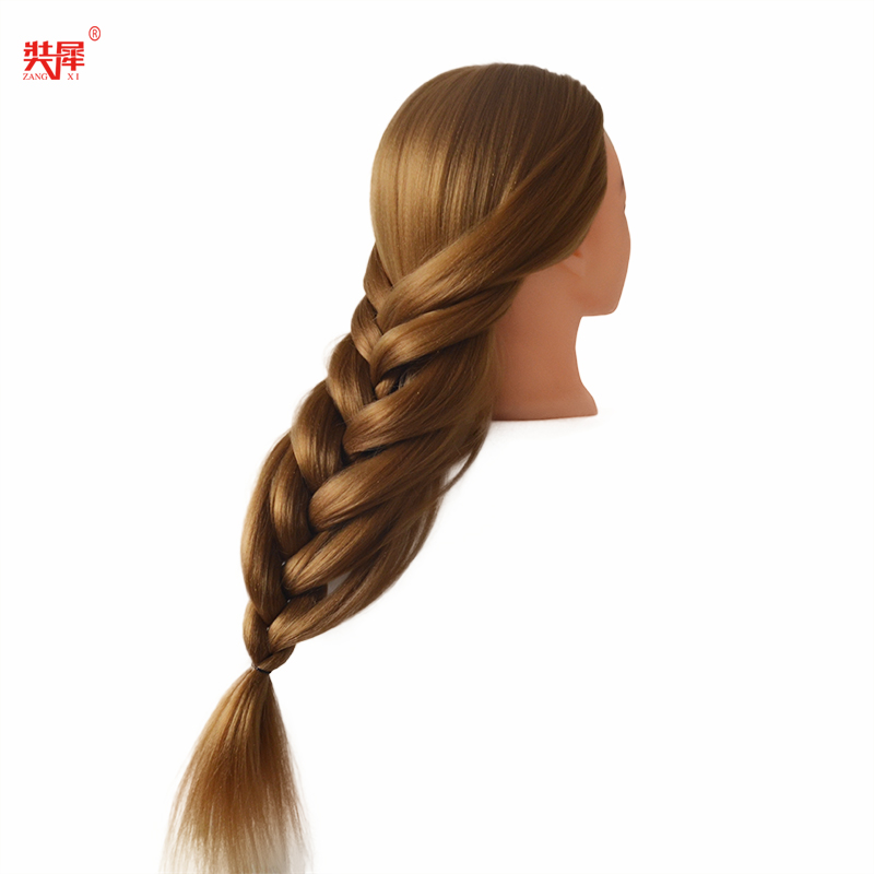 Thick Blonde Long Hair Training Head Professional Bride Hairdressing Dummy Manikin Dolls Good Synthetic Hair Mannequin Head