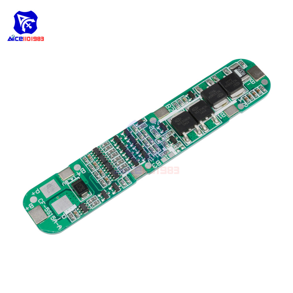 diymore 5S 15A Li-ion Lithium Battery 18650 Charger PCB BMS 18.5V Cell Protection Board Integrated Circuits