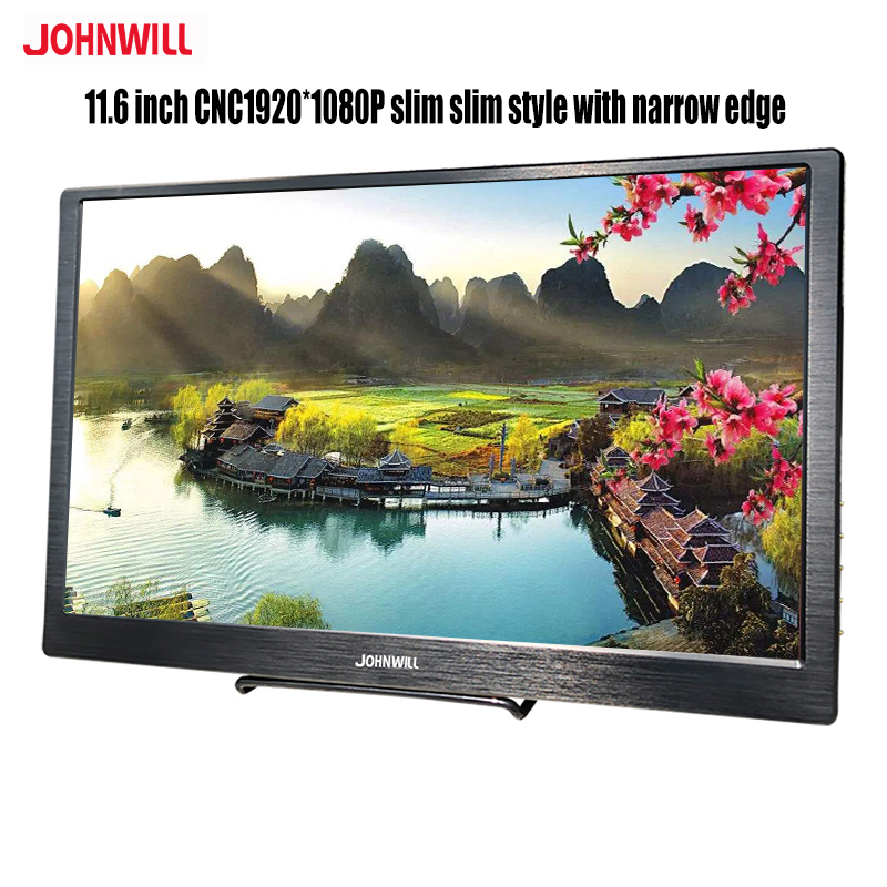 JOHNWILL 11.6 "portable monitor 1920*1080 16:9 IPS LED display 2HDMI for PC switch PS34 XBOX raspberry PI CCTV medical factory