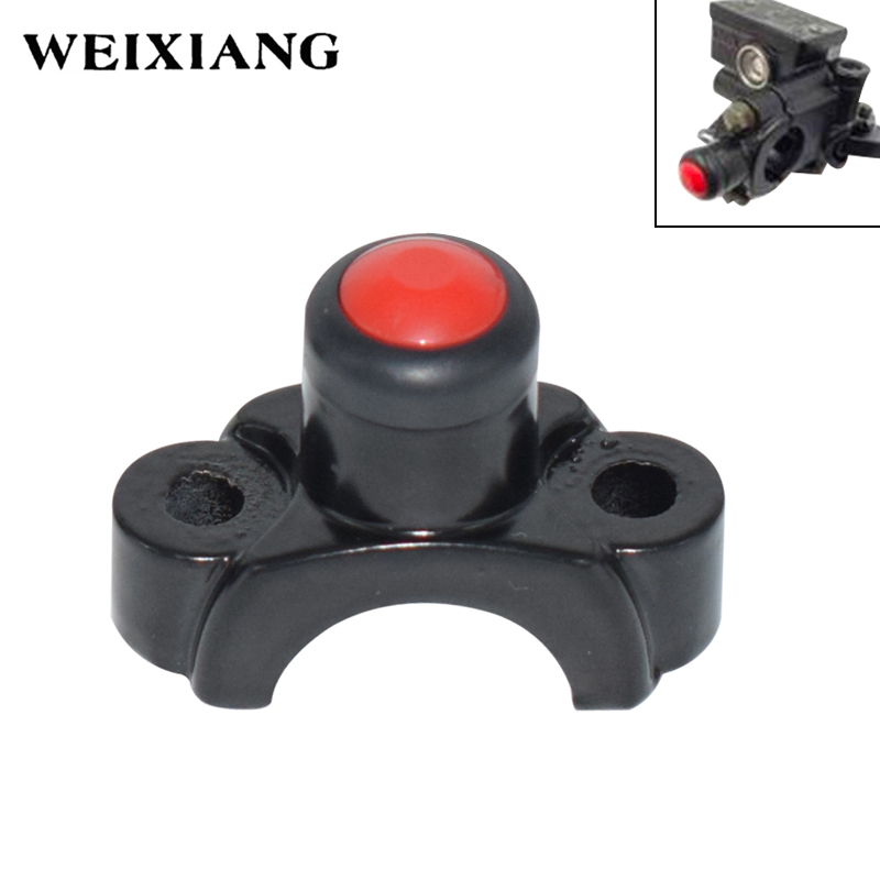 7/8" Motorcycle Switch Button Handlebar Mount Electric Power Start Kill Horn Switch With Wire Harness Red Yellow Black Button