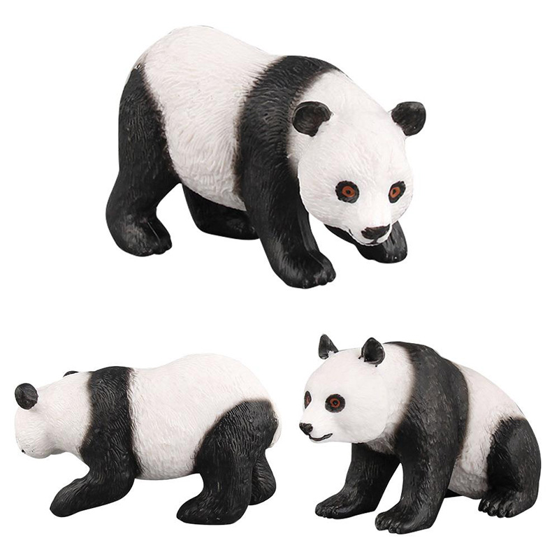 7 Kinds Soft Rubber Toys Simulation Panda Animal Figure Collectible Toys Cute Panda Animal Action Figures Kids
