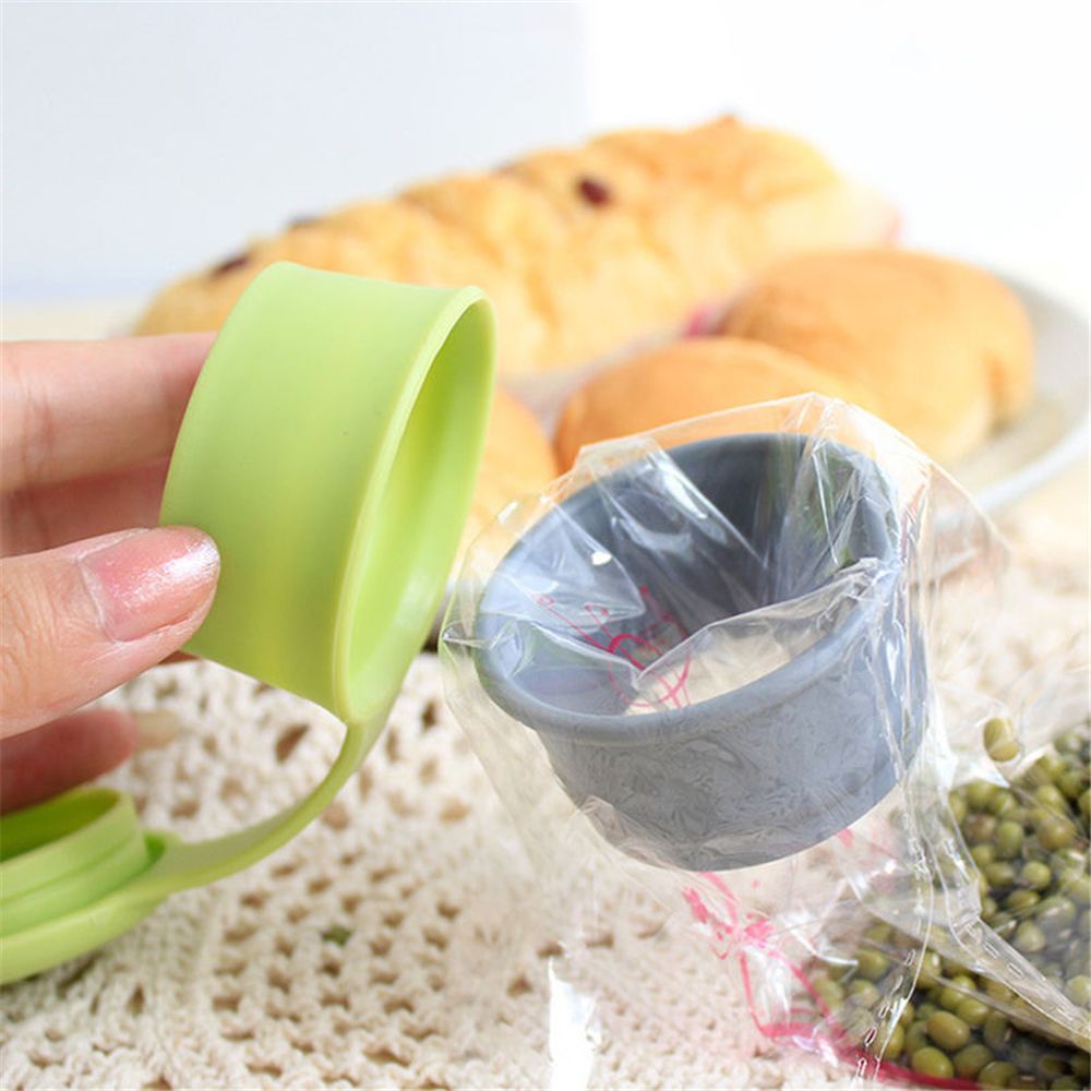 Plastic Food Storage Pot Snack Seal Bag Magic Cap Bag Cap Lid Sealing Device Multi-functional Food Kitchen Storage Tools Random