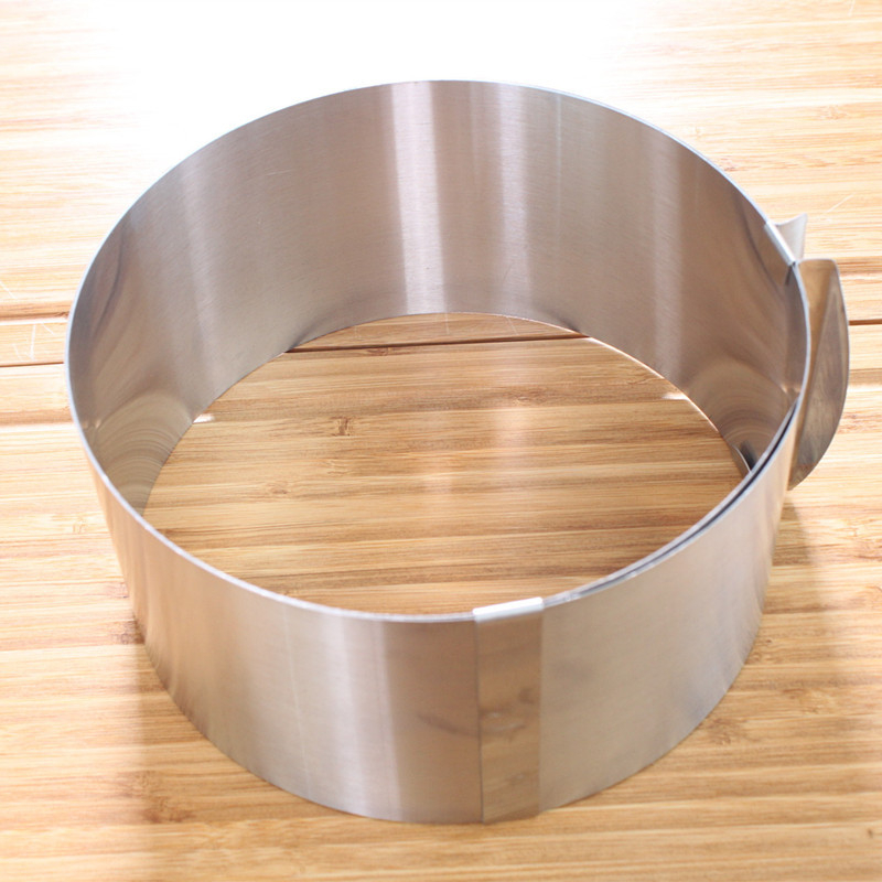 Stainless Steel Adjustable Round Cake Ring Mold Mousse Ring Cake Mold 6 Inch to 12 Inch Bakeware Home Kitchen Utensil Stuff