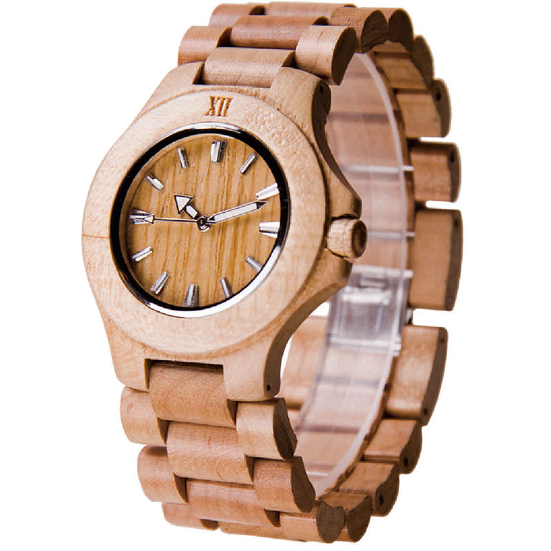 wood quartz watch