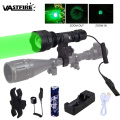 C8 5000lm XPE Led Weapon Gun Light Green/Red Zoomable Tactical Hunting Flashlight Rifle Scope Airsoft Mount Switch 18650 Charger