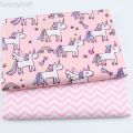Unicorn 100% Cotton Fabric By Meter Diy Sewing Patchwork Quilt Cloth Bedding Blanket Sheet Pillow Decor Handmade Craft Tissus