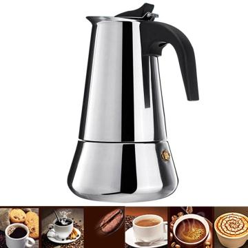 New 100ml/200ml/300ml/450ml Portable Espresso Coffee Maker Moka Pot Stainless Steel Coffee Brewer Kettle Pot For Pro Barista