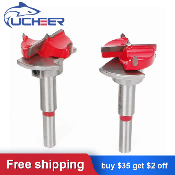 UCHEER 1pcs Forstner Drill Bit Dia15/20/25/30/35mm Wood Cutter Hex Wrench Woodworking Hole Saw For woodwen machine