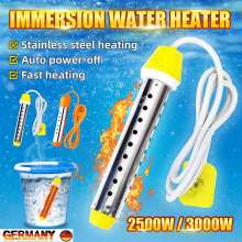 2500/3000W Floating Electric Water Heater Automatic Cut-Off Immersion Boiler Portable Heating Element Bathroom Pool Available