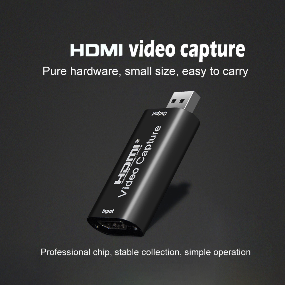 Mini Video Capture Card USB 2.0 HDMI Video Grabber Record Box for PS4 Game DVD Camcorder HD Camera Recording Live Streaming