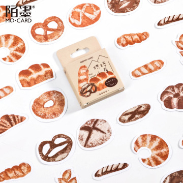 45 pcs/Box Delicious Bread Decorative Diary Notebook Stickers