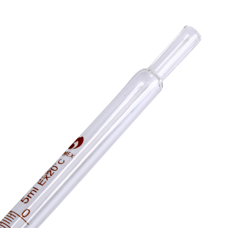 5ml 10ml Glass Transfer Pipettes Graduated Pipette without Rubber Bulb Lab Chemistry Dropper Dispensing