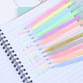 9/12Pcs Multicolour Gel Pens Set 0.6mm Flash High light pastel Ballpoint Pen colourful Cute Sketching Drawing School Stationery