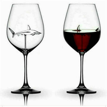 Glass Cup European Crystal Glass Shark Red Wine Glass Cup wine bottle Glass High Heel Shark Red Wine Cup Wedding Party Gift 21cm