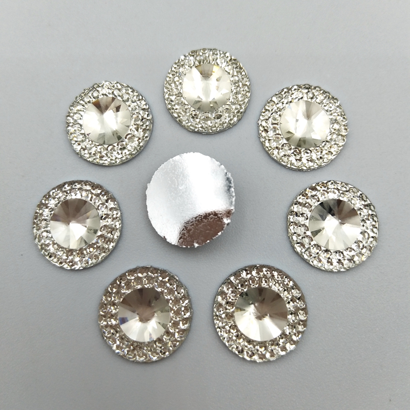 100pcs ova/round/Water drop transparency Flat back Rhinestone Round Cabochon Embellishment Scrapbooking DIY Crafts