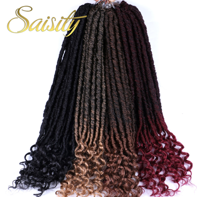 Saisity Faux Locs Jumbo Dreads Braids Hair Extensions 20inches Synthetic Soft Natural Loc Hairstyle Crochet Hair
