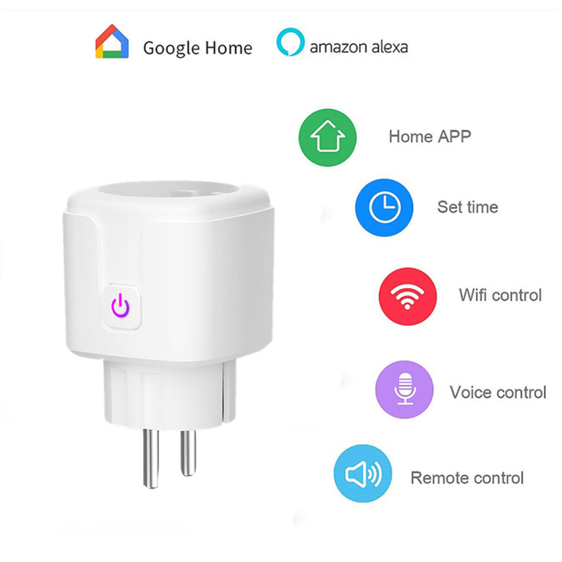 WiFi Smart Plug EU US UK Adapter Wireless Remote Voice Control Power Energy Monitor Outlet Timer Socket for Alexa Google Home