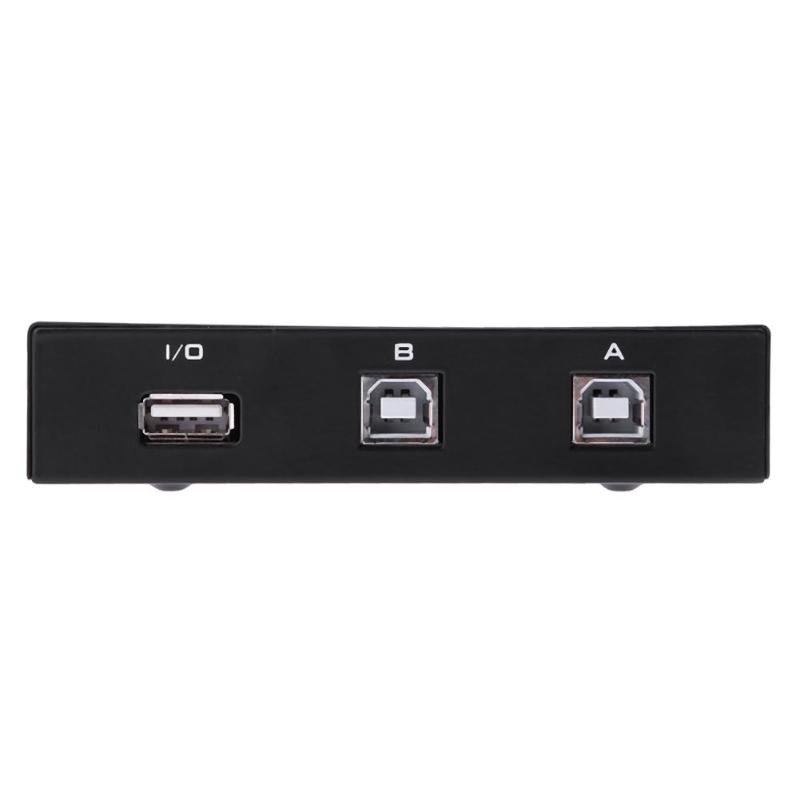 1A 2B 2 Ports Manual USB 2.0 Sharing Device Network Sharing Switch Box for 2 Computer to Share 1 Printer Scanner