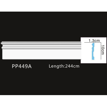 PU Baseboard Molding with Beaded Contour