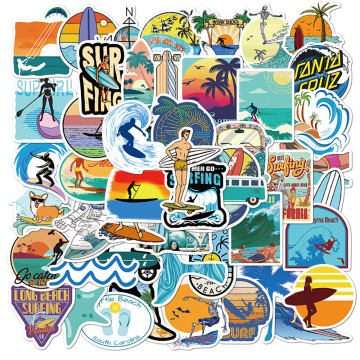 50PCS Summer Sports Outdoor Surfing Stickers Skateboard Fridge Guitar Laptop DIY Waterproof Cool Graffiti Sticker Decals for Kid