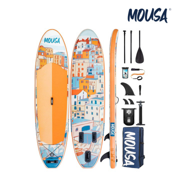 Stylish Inflatable Board with House Illustration