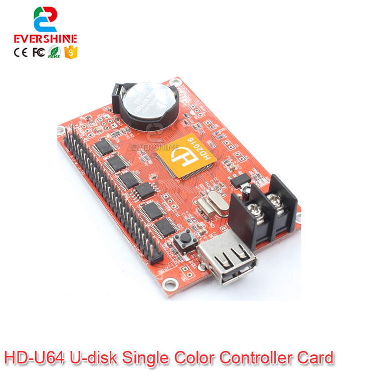 Huidu HD-U6A HD-U6B HD-U62 HD-U63 HD-U64 Single Color U-disk Controller Card Use For P10 F3.75 P4.75 Single Color LED Module