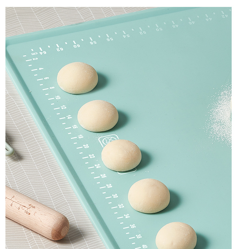 Oversized and thick silicone dough mat