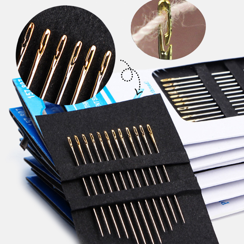 12PCS/Lot Multi-size Side Opening Needles Blind Needle Hot Sale DIY Sewing Stainless Steel High Quality Sewing Needle Darning