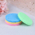 5pcs Natural Wood Fiber Face Wash Cleansing Sponge Cosmetic Puff Pads Round Soft Cosmetic Puff Makeup Pads Beauty