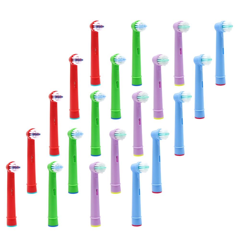 20pcs Replacement Kids Children Tooth Brush Heads For Oral B EB-10A Pro-Health Stages Electric Toothbrush Oral Care, 3D Excel