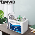DMWD 800ml Household Digital Ultrasonic Cleaner 50W Stainless Steel Bath 110V 220V Degas Ultrasound Cleaning for Watches Jewelry