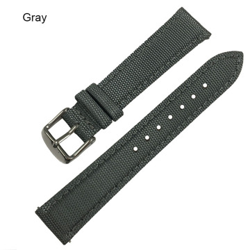 High Quality Grey Quick Release Sailcloth Watch Band 18mm 20mm 22mm