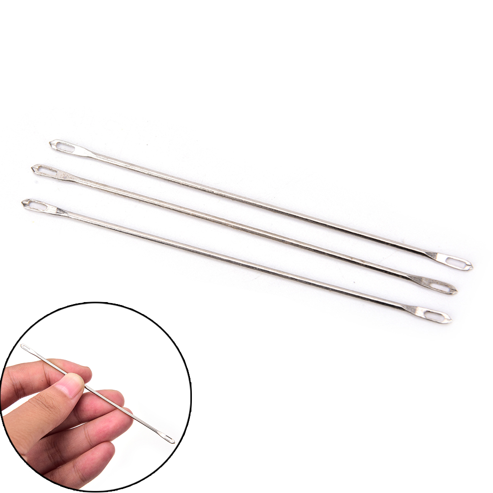 DIY Needles Double Eyed Transfer for Standard Knitting Machines Sliver Home Handmade Craft Sewing Tools Accessories