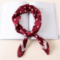 New square scarf women high quality silk scarves fashion Dot printed headband lady office neckerchief foulard bandana 70x70cm