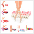 Random 10 Pairs Assorted Fashion Colorful Mixed Style Sandals High Heels Shoes For Babi Doll Accessories Clothes Dress Kid Toy