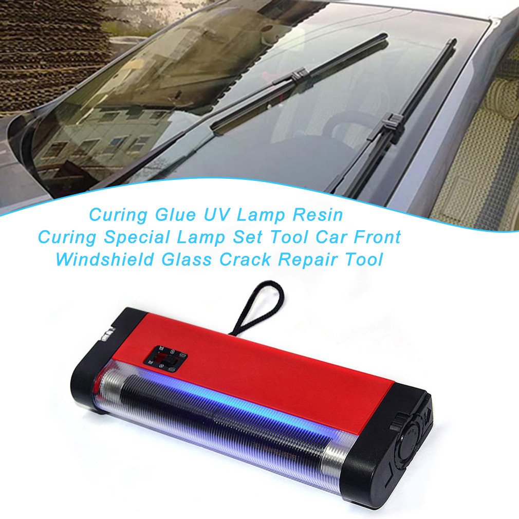 Curing Glue UV Lamp Resin Curing Special Lamp Set Tool Car Front Windshield Glass Crack Repair Tool 1 Piece